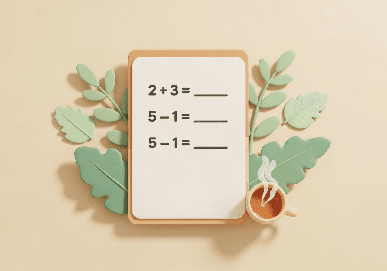 Gentle worksheet illustration